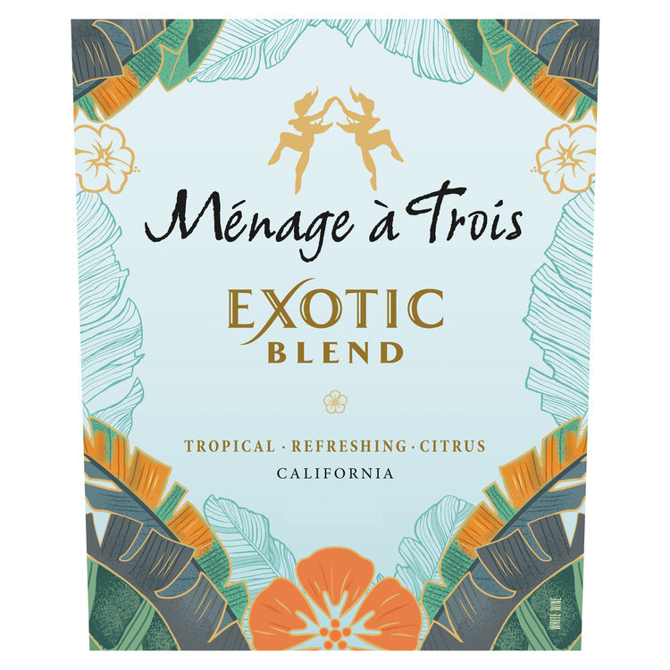 Menage A Trois White Wine Exotic Blend California - 750ML - Front Label