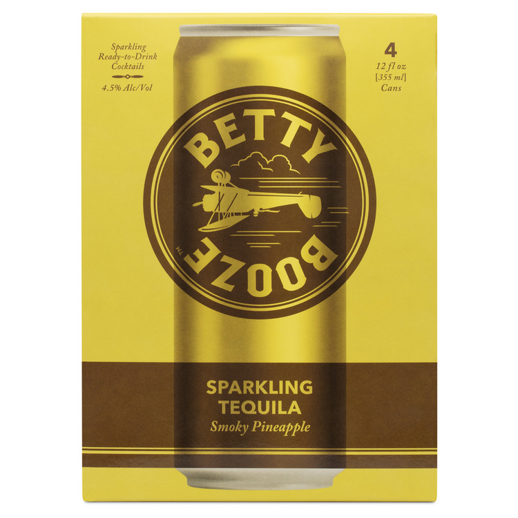 Betty Booze Sparkling Tequila Smoky Pineapple Cocktail - 355ML - Front