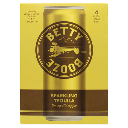 Betty Booze Sparkling Tequila Smoky Pineapple Cocktail - 355ML - Front