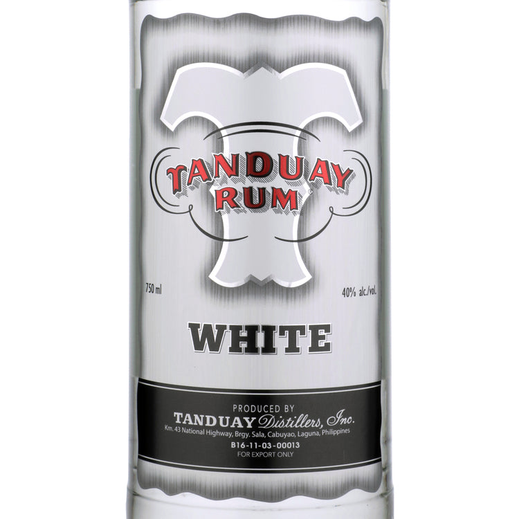 Tanduay White Rum 80 - 750ML - Front Label