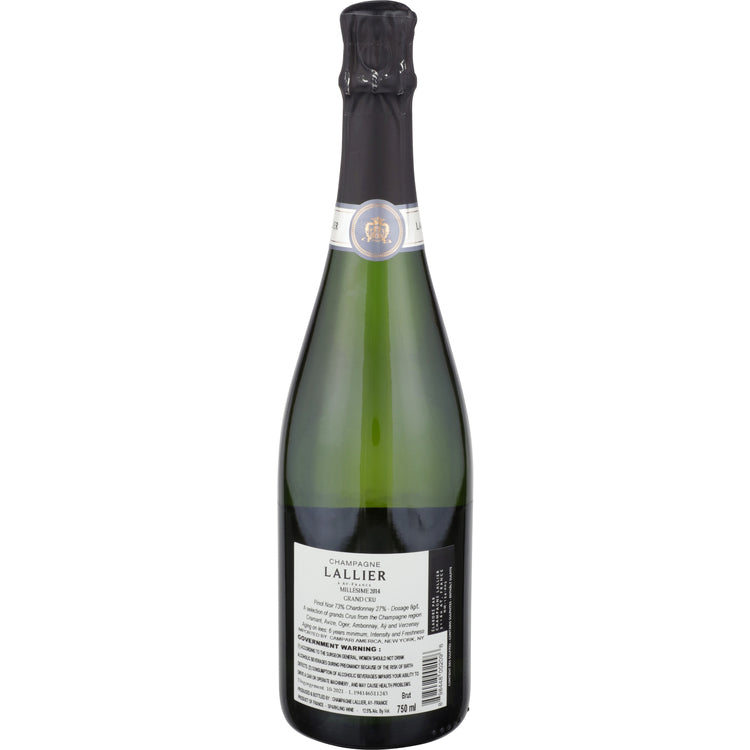 Lallier Champagne Brut Millesime Collection Memoire Grand Cru 2014 - 750ML - Back