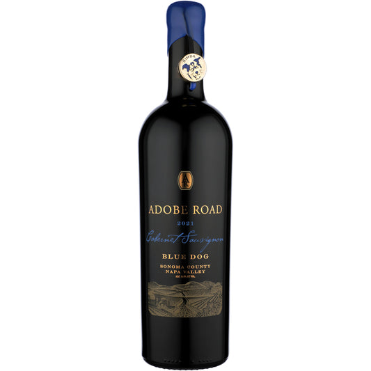 Adobe Road Cabernet Sauvignon Blue Dog Napa & Sonoma Counties 2021 - 750ML