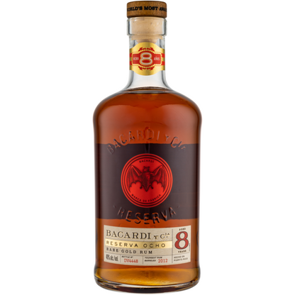 Bacardi Aged Rum Rare Gold Reserva Ocho 8 Yr 80 - 750ML - Front