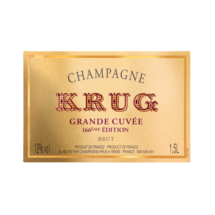 Krug Champagne Brut Grande Cuvee 170th Edition W/ Gift Box - 1.5L - Front Label