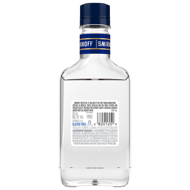 Smirnoff Vodka 100 - 200ML - Back