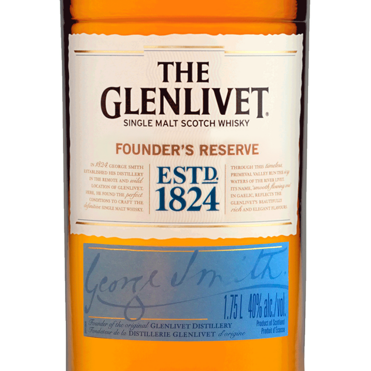 The Glenlivet Single Malt Scotch Founder's Reserve 80 - 1.75L - Front Label