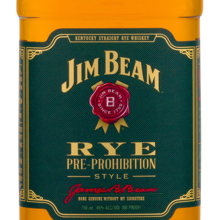Jim Beam Straight Rye Whiskey 80 - 750ML - Front Label