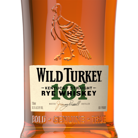 Wild Turkey Straight Rye Whiskey 101 - 750ML - Front Label