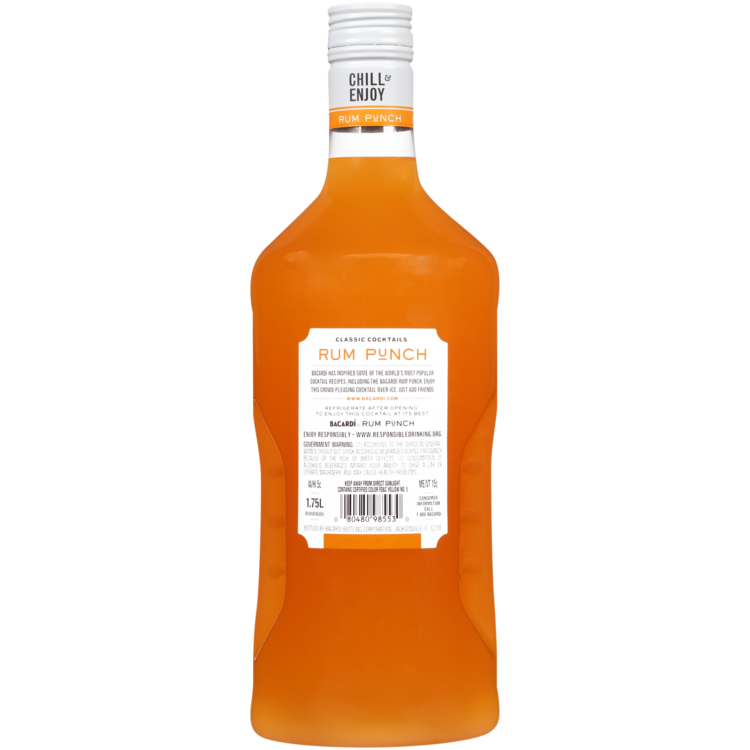 Bacardi Rum Punch Classic Cocktails 25 - 1.75L - Back