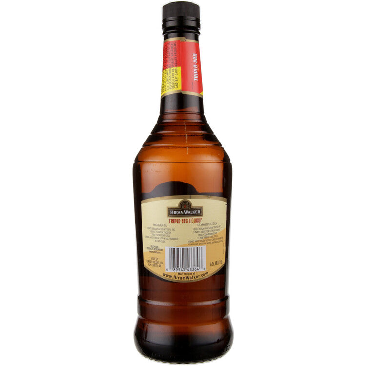 Hiram Walker Triple Sec 30 - 750ML - Back