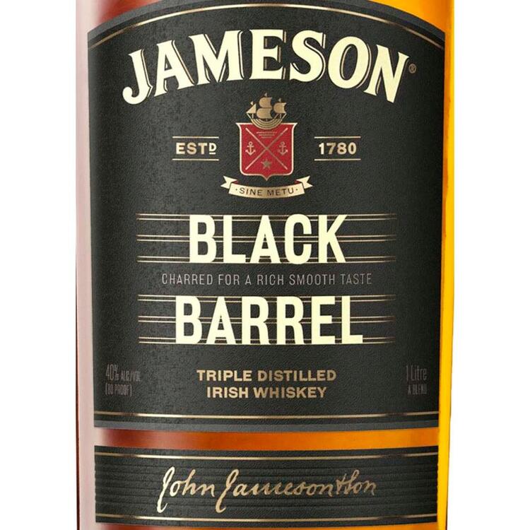 Jameson Blended Irish Whiskey Black Barrel Select Reserve Single Disti - 1.0L - Front Label