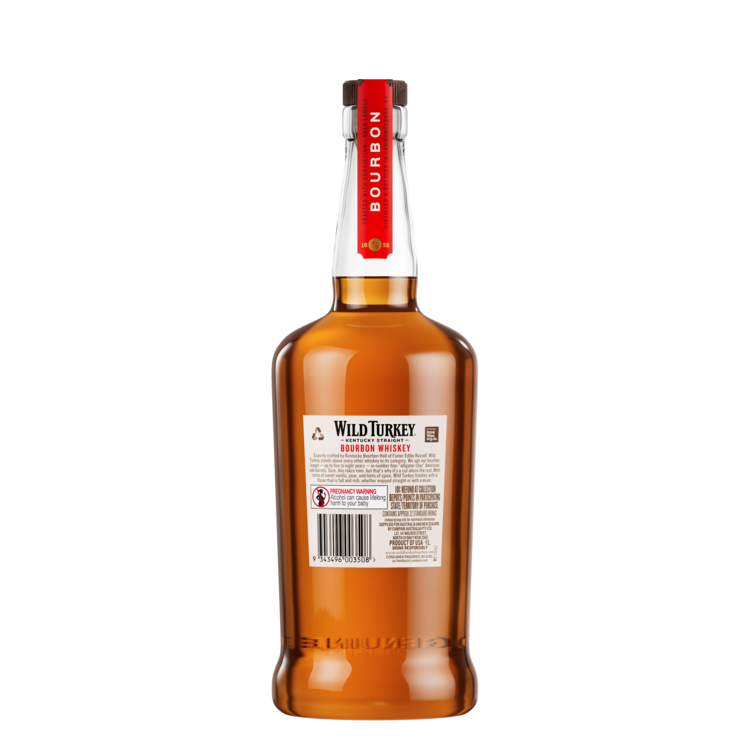 Wild Turkey Straight Bourbon 81 - 1.0L - Back