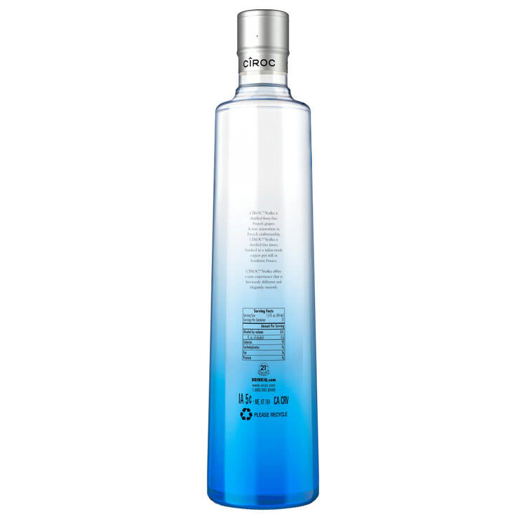 Ciroc Vodka Snap Frost 80 - 750ML - Back