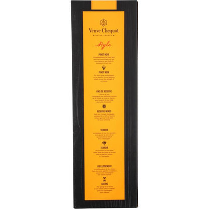 Veuve Clicquot Champagne Brut Vintage 2015 W/ Gift Box - 750ML - Back