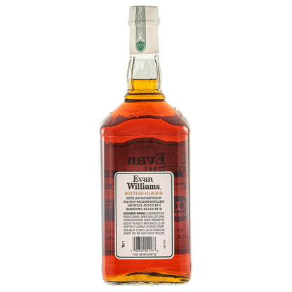 Evan Williams Straight Bourbon White Label Bottled In Bond 100 - 1.75L - Back