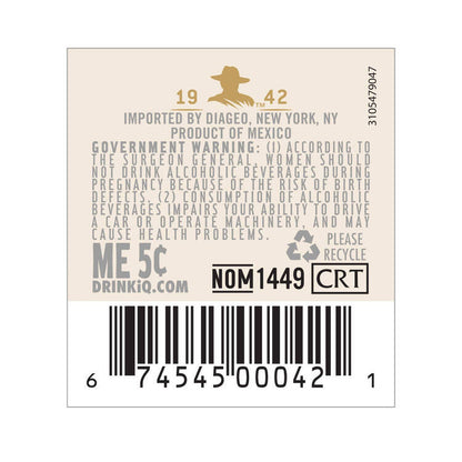 Don Julio Tequila Reposado 80 - 50ML - Back Label