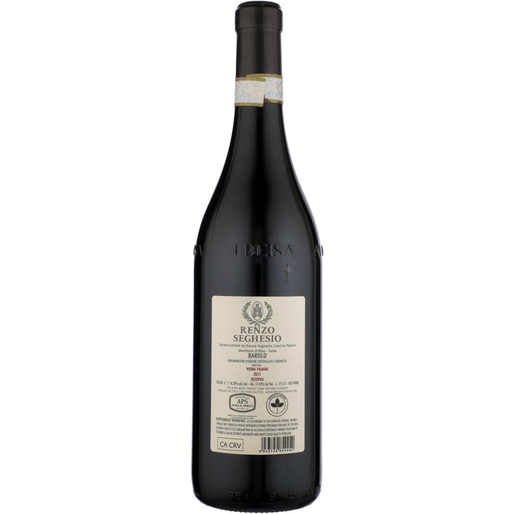 Renzo Seghesio Barolo Pajana Riserva 2017 - 750ML - Back