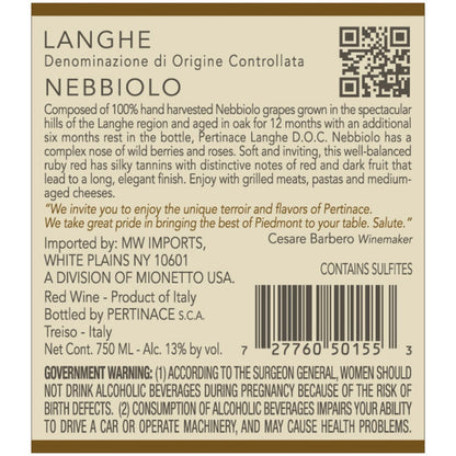 Pertinace Nebbiolo Langhe 2022 - 750ML