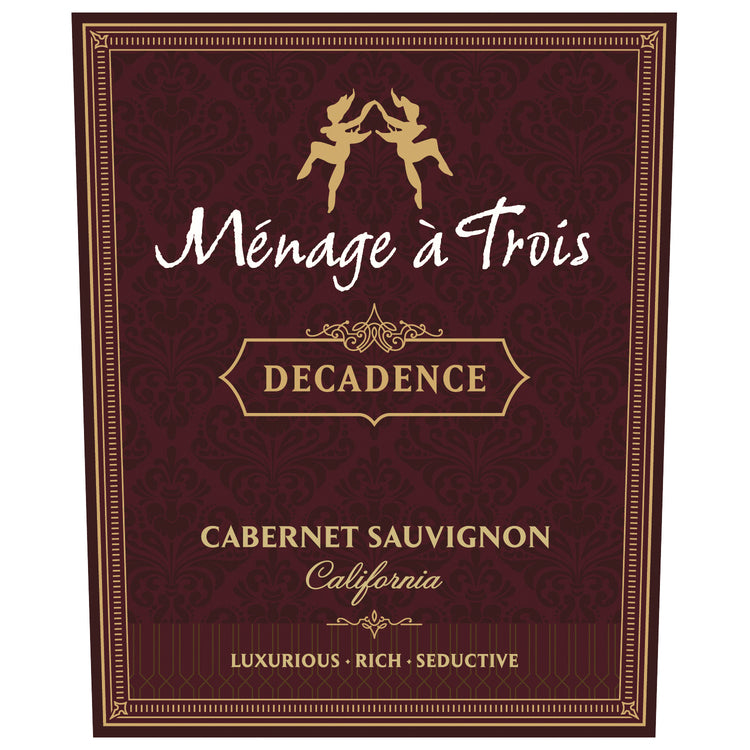 Menage A Trois Cabernet Sauvignon Decadence California - 750ML - Front Label