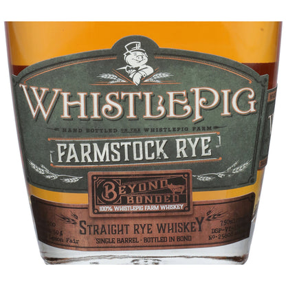 Whistlepig Rye Whiskey Farmstock Rye Beyond Bonded 100 - 750ML - Front Label