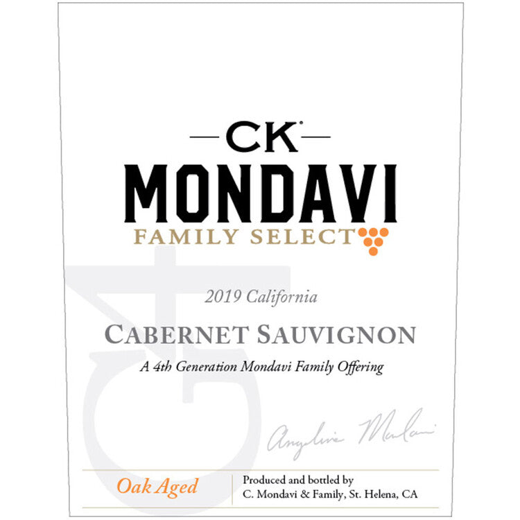 Ck Mondavi Cabernet Sauvignon G4 Oak Aged Family Select California - 750ML - Front Label