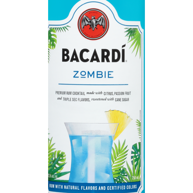 Bacardi Zombie Classic Cocktails 25 - 750ML - Front Label