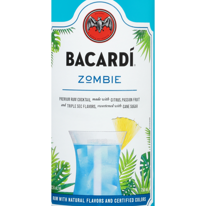 Bacardi Zombie Classic Cocktails 25 - 750ML - Front Label