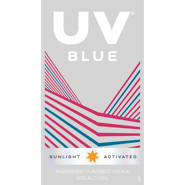 Uv Blue Raspberry Flavored Vodka 60 - 750ML - Front Label