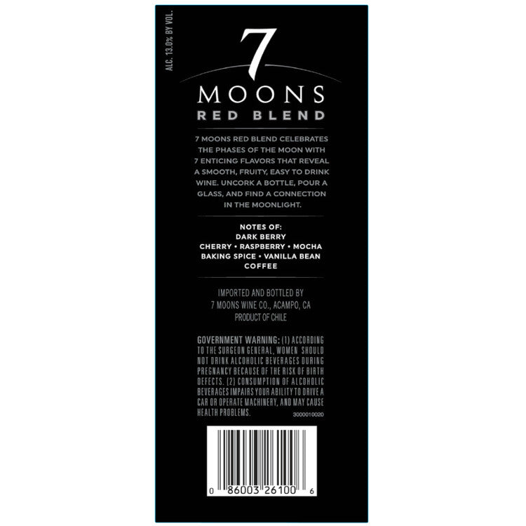 7 Moons Red Blend California - 750ML - Back