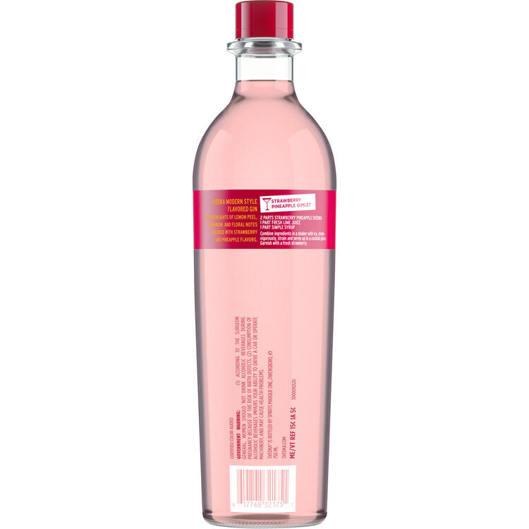 Svedka Modern Style Strawberry Pineapple Flavored Gin 70 - 750ML - Back