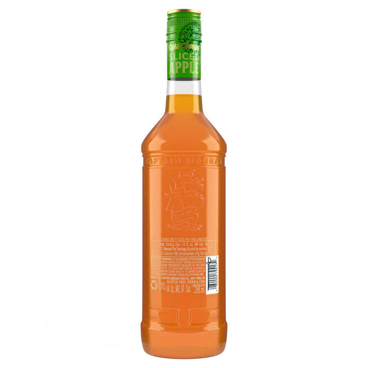 Captain Morgan Sliced Apple Spiced Rum 70 - 750ML - Back