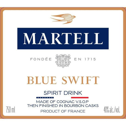 Martell Cognac Vsop Finished In Bourbon Casks Blue Swift 80 - 50ML - Front Label