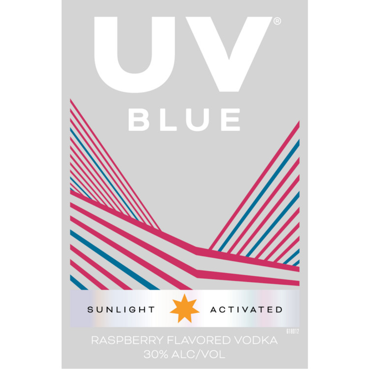 Uv Blue Raspberry Flavored Vodka 60 - 375ML - Front Label