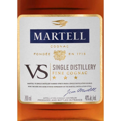 Martell Cognac Vs 80 - 200ML - Front Label