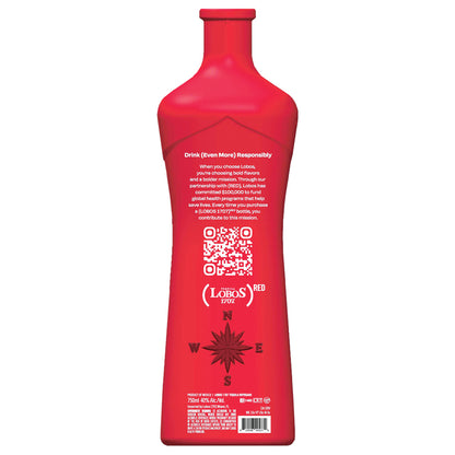 Lobos 1707 Tequila Reposado Red 80 - 750ML - Back