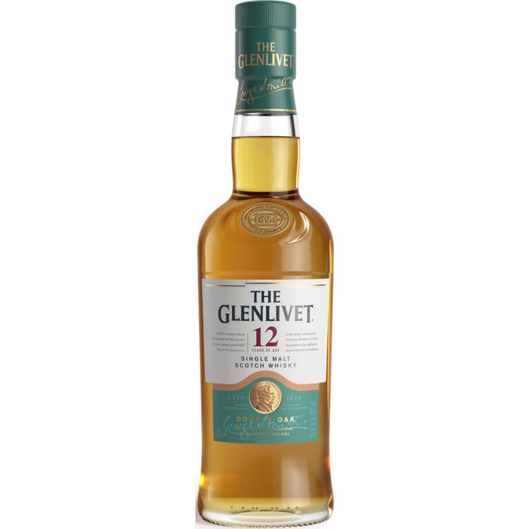 The Glenlivet Single Malt Scotch 12 Yr 80 - 375ML - Front