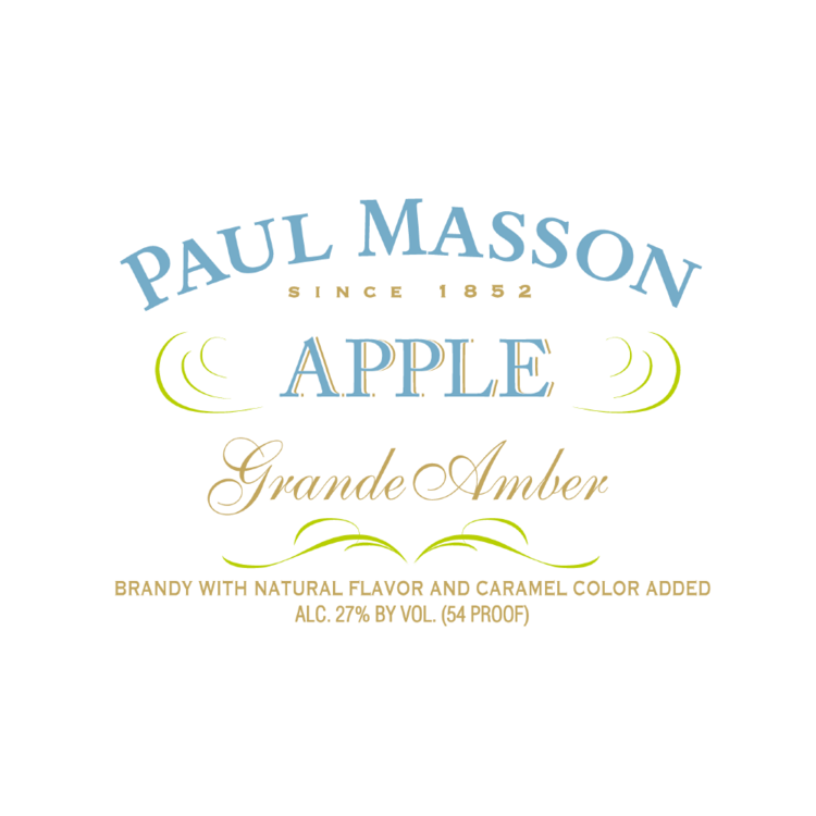 Paul Masson Apple Flavored Brandy Grande Amber 54 - 1.75L - Front Label
