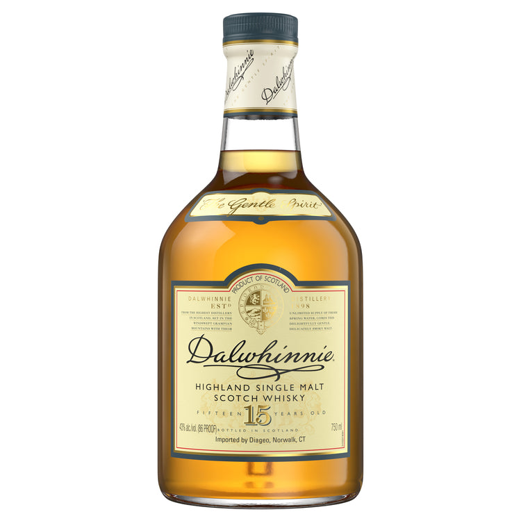Dalwhinnie Single Malt Scotch 15 Yr 86 - 750ML - Front
