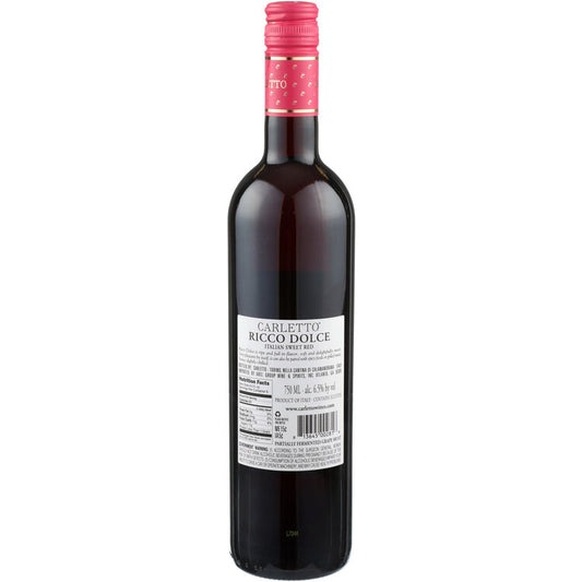 Ricco Sweet Red Dolce Italy - 750ML - Back