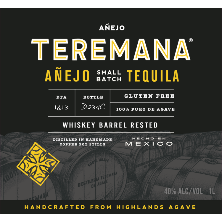 Teremana Tequila Anejo Small Batch 80 - 1.0L - Front Label