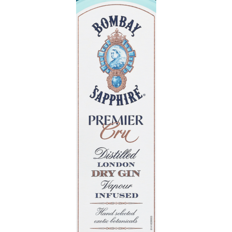 Bombay Gin Sapphire Premier Cru Murcian Lemon 94 - 700ML - Front Label