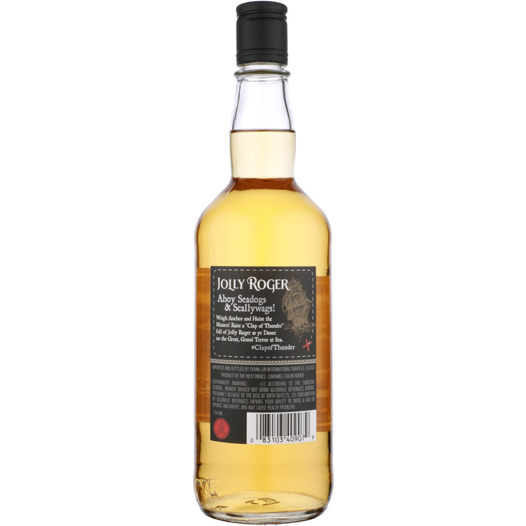 Jolly Roger Gold Rum 80 - 750ML - Back