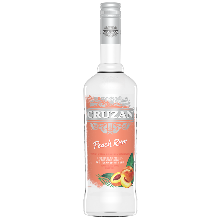 Cruzan Peach Flavored Rum 42 - 750ML - Front