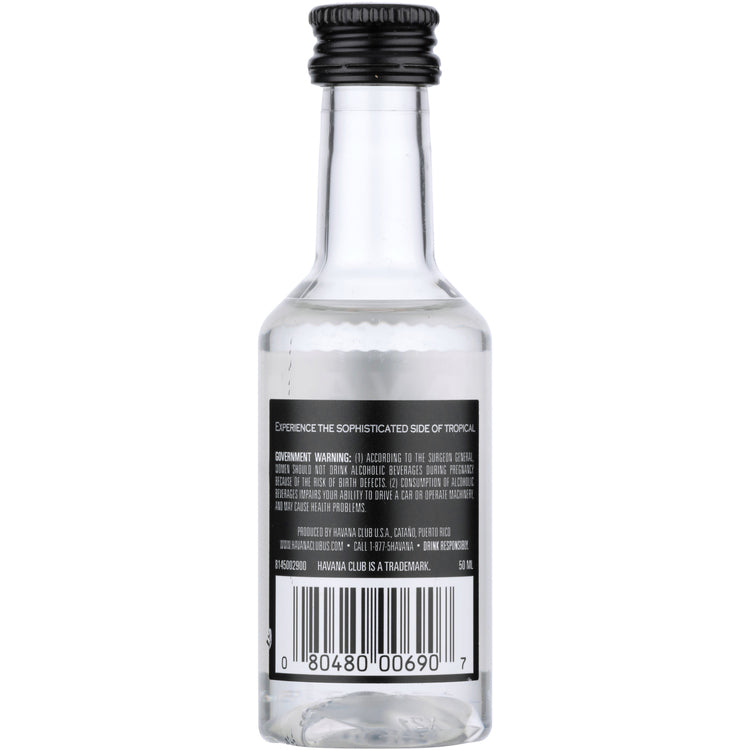 Havana Club Light Rum Anejo Blanco 80 - 50ML - Back
