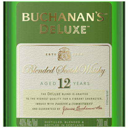 Buchanan'S Blended Scotch Deluxe 12 Yr 80 - 200ML