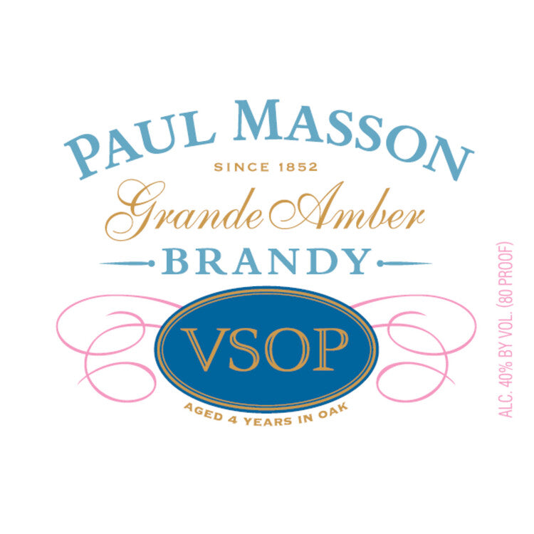 Paul Masson Brandy Grande Amber Vsop 4 Yr 80 - 375ML - Front Label