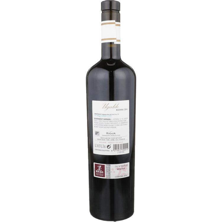Bodegas Ugalde Rioja Reserva 2016 Wood Box - 750ML - Back