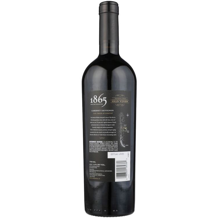 1865 Cabernet Sauvignon Seventy Year Old Vines Lontue Valley 2019 - 750ML - Back
