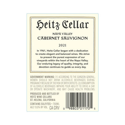Heitz Cellar Cabernet Sauvignon Napa Valley 2021 - 750ML