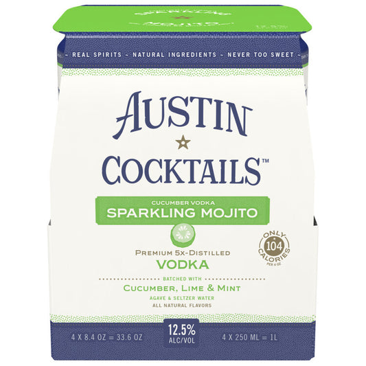 Austin Cocktails Cucumber Lime & Mint Vodka Sparkling Mojito 25 - 250ML